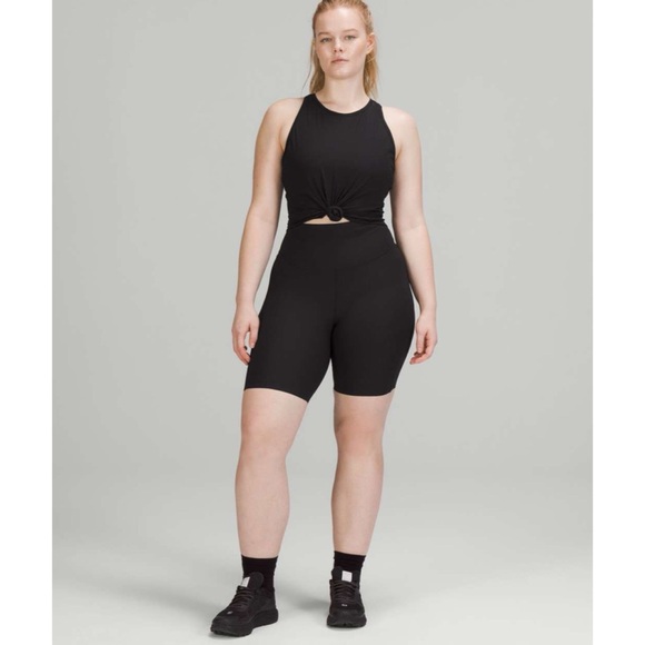 Lululemon Base Pace High-Rise Short 8” Ribbed Nulux Black 4 - Picture 3 of 7